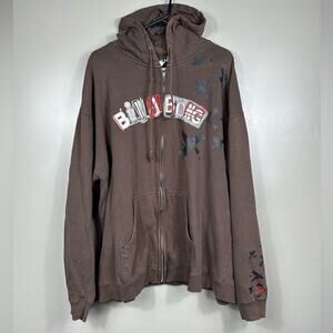 Vintage 90’s Billabong Hoodie Jacket in Brown Size XL